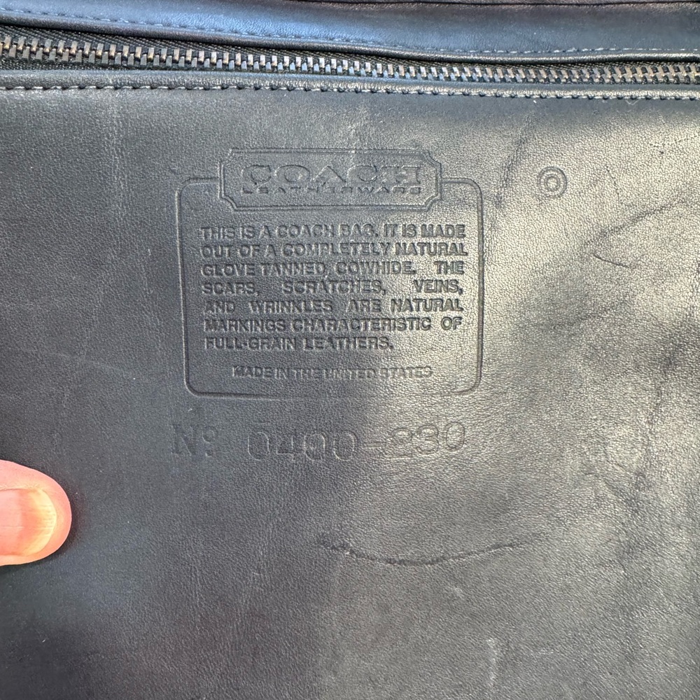 Rare Vintage Coach Jackson Navy Leather bag - Picture 9 of 11